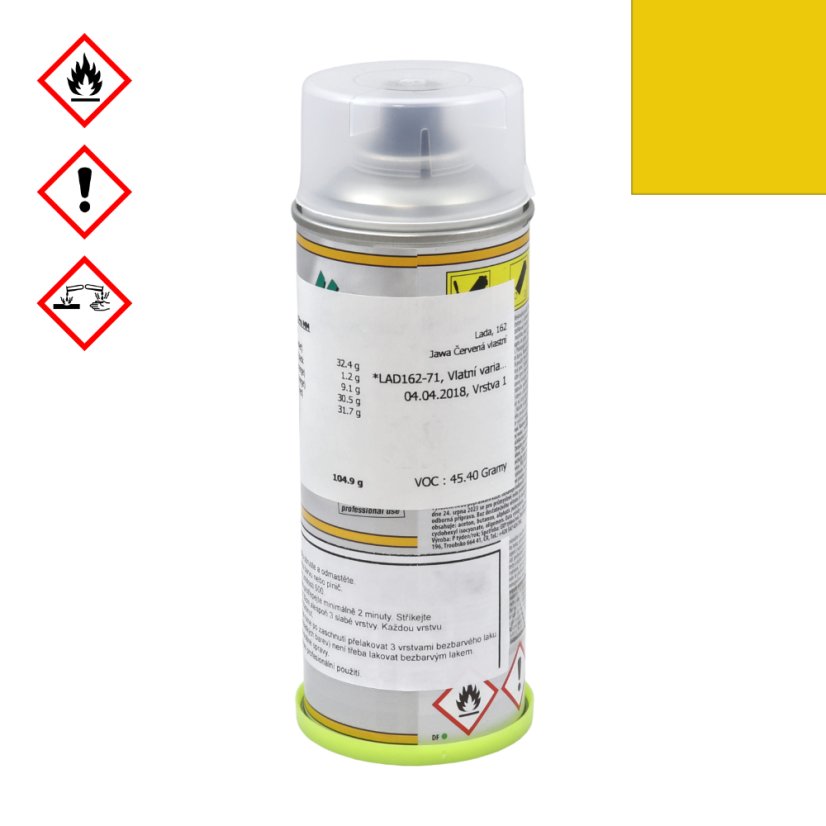 Spray für JAWA Motorrad (2K mit Härter) Gelb 380ml (DYNA)