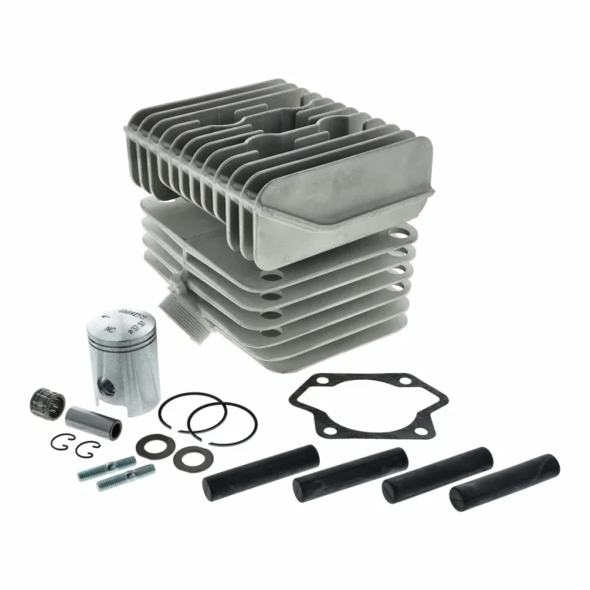 Zylinderset komplett mit Kolben und Zylinderkopf 50 ccm MEGU, Ø38 mm, NPC-Beschichtung - M500 (MZA) - Simson Zylinderset komplett mit Kolben und Zylinderkopf 50 ccm MEGU, Ø38 mm, NPC-Beschichtung - M500 (MZA) - Simson
