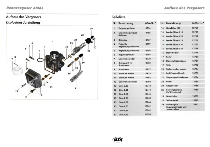 Carburetor Ø16 mm (AMAL) - Simson (50cc)