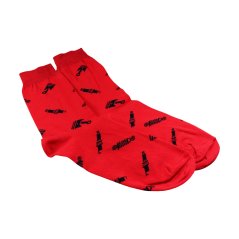 Ponožky pro opravdového motorkáře (36-41), ČERVENÉ - Černé písty a tlumiče