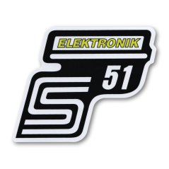 Nálepka schránky "ELECTRONIC", ŽLUTÁ - Simson S51