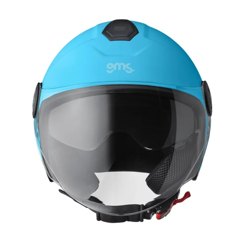 Offener Helm GMS GELATO Curaçao (BLAU) - Sonnenblende, ECE 22.06