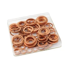 Sada medených tesniacich krúžkov 6–24 mm, 100 ks