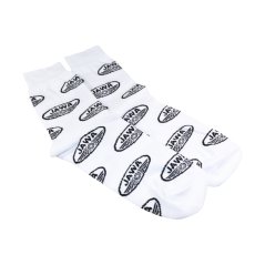 Ponožky pro opravdového motorkáře (36-41), BÍLÉ - Černé loga JAWA