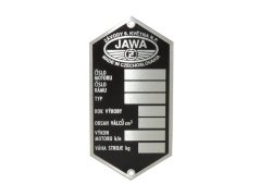 Typenschild, GEÄTZT (WERKE 9. MAI N.P.) - JAWA-ČZ