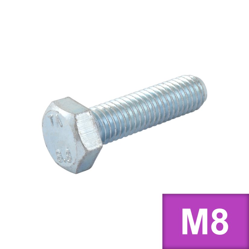 Šroub šestihranný M8 x 50 (DIN 933) Zn