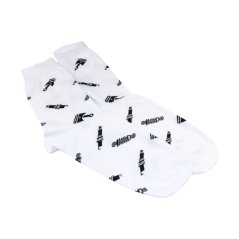 Ponožky pro opravdového motorkáře (36-41), BÍLÉ - Černé písty a tlumiče