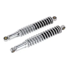 Rear Shock Absorbers CHROME, Set of 2 pcs (MZA) - Simson S51, S70