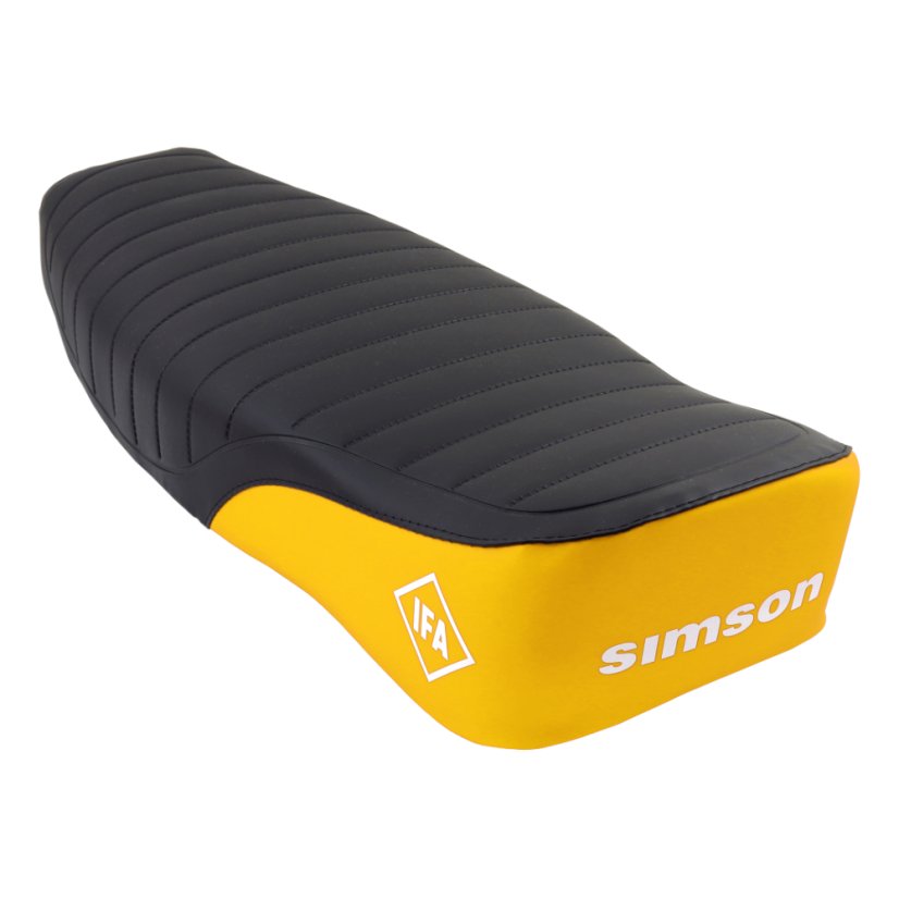 Sitzbankbezug, SCHWARZ-GELB (MZA) - S50, S51, S70 Enduro