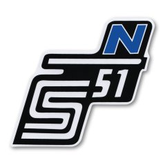 Nálepka schránky "N", MODRÁ - Simson S51