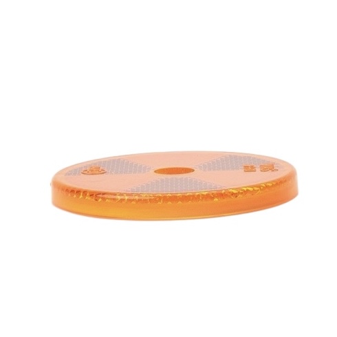 Odrazka 61mm (kulatá) ORANŽOVÁ, na šroub - UNI
