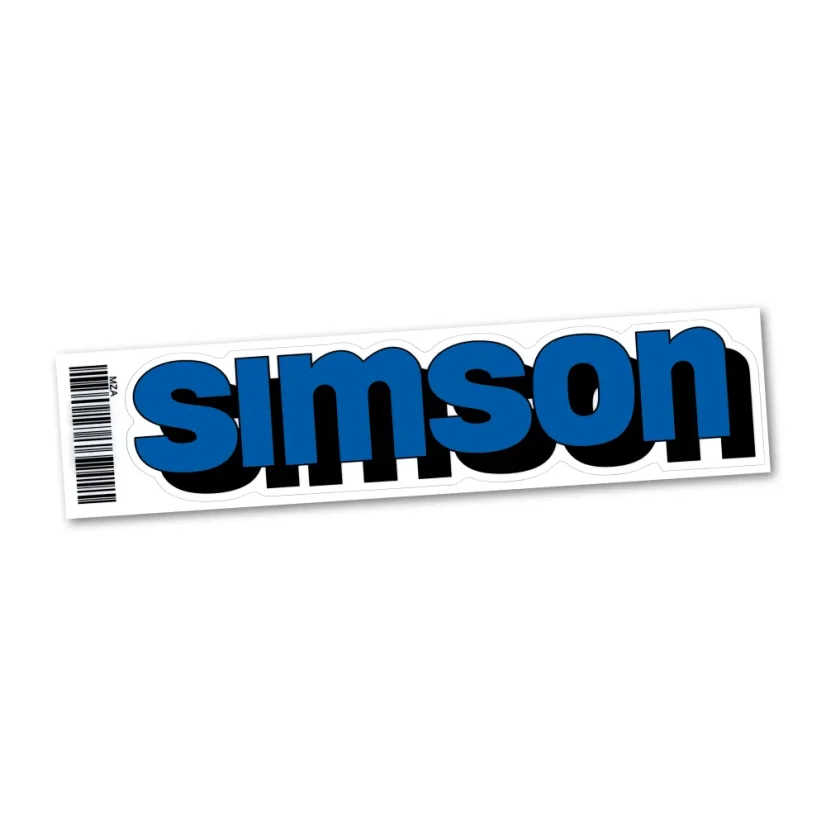 Nálepka nádrže (21cm), MODRÁ (MZA) - Simson Nálepka nádrže (21cm), MODRÁ (MZA) - Simson