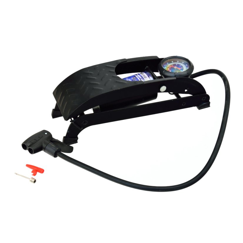 Pumpa nožní s manometrem jednopístová