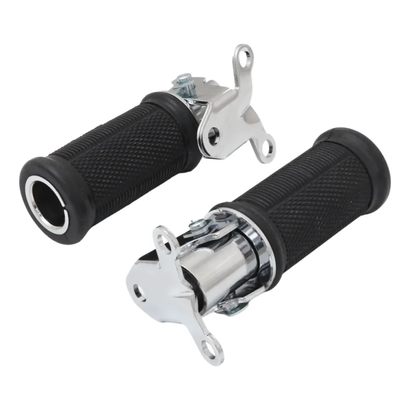 Hintere Fußrasten (komplett), CHROM (Duells) - JAWA, ČZ