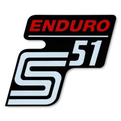 Nálepka schránky "ENDURO", ČERVENÁ - Simson S51