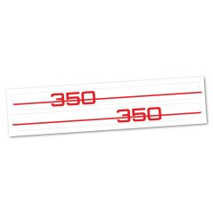 Tankaufkleber - JAWA 350, "weißer Untergrund" (2 Stk.)