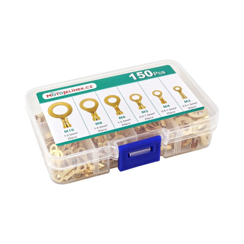 Set of Crimp Cable Lugs 3–10 mm (150 pcs)