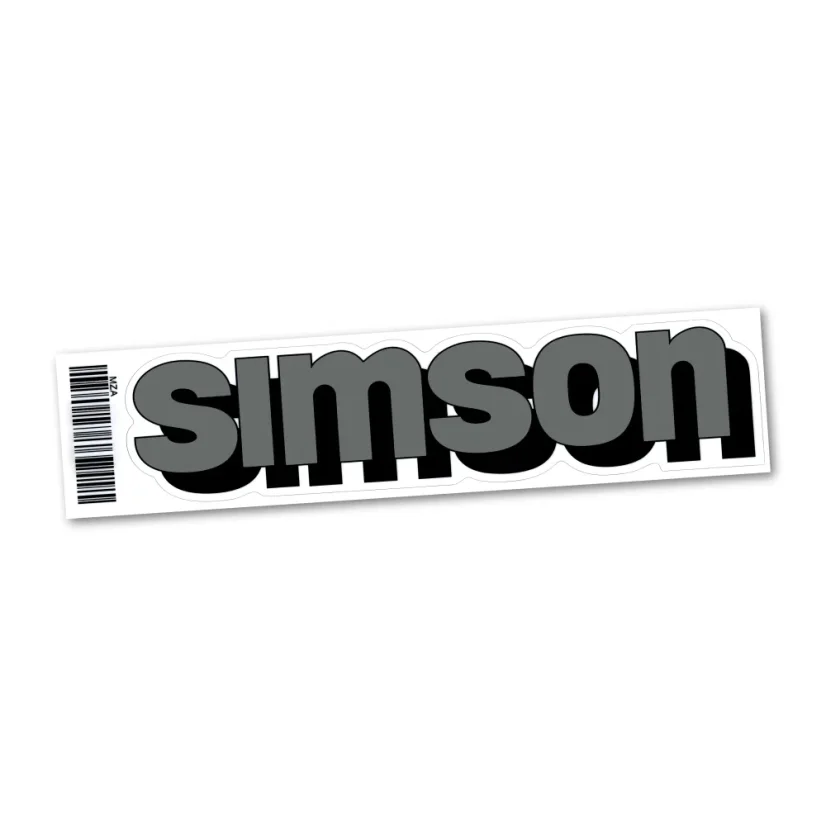 Nálepka nádrže (21 cm), STRIEBORNÁ (MZA) - Simson Nálepka nádrže (21 cm), STRIEBORNÁ (MZA) - Simson