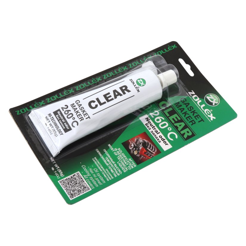 ZOLLEX - Gasket maker (85g), CLEAR (260℃)
