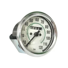 Speedometer 120km/h, green (CZ) - JAWA Kývačka, JAWA-ČZ