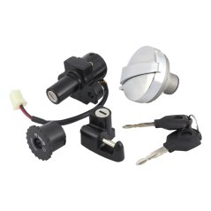 Víčko nádrže, spínací skříňka a zámek sedla (JAWA) - JAWA 350 OHC