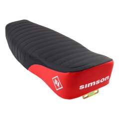 Sedlo ČERNO-ČERVENÉ, komplet (MZA) - S50, S51, S70 Enduro