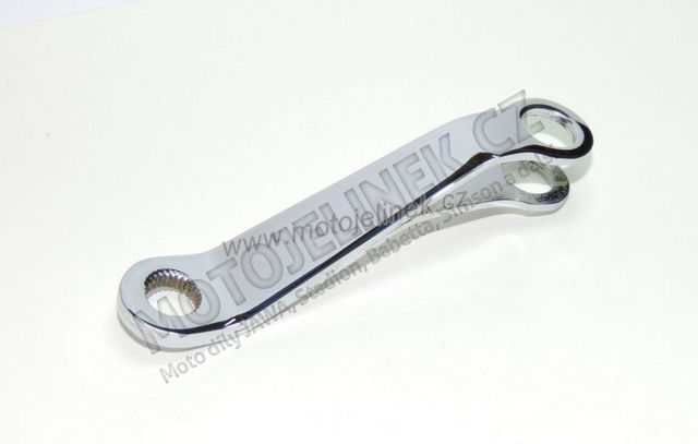 Rear brake key lever, CHROME - JAWA Pérák