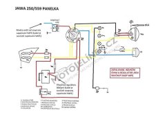 Elektroinstalace - blinkry - JAWA 250/350 Panelka