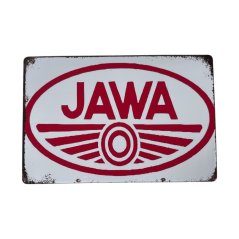 Cedule 2D, nápis JAWA - Bílá