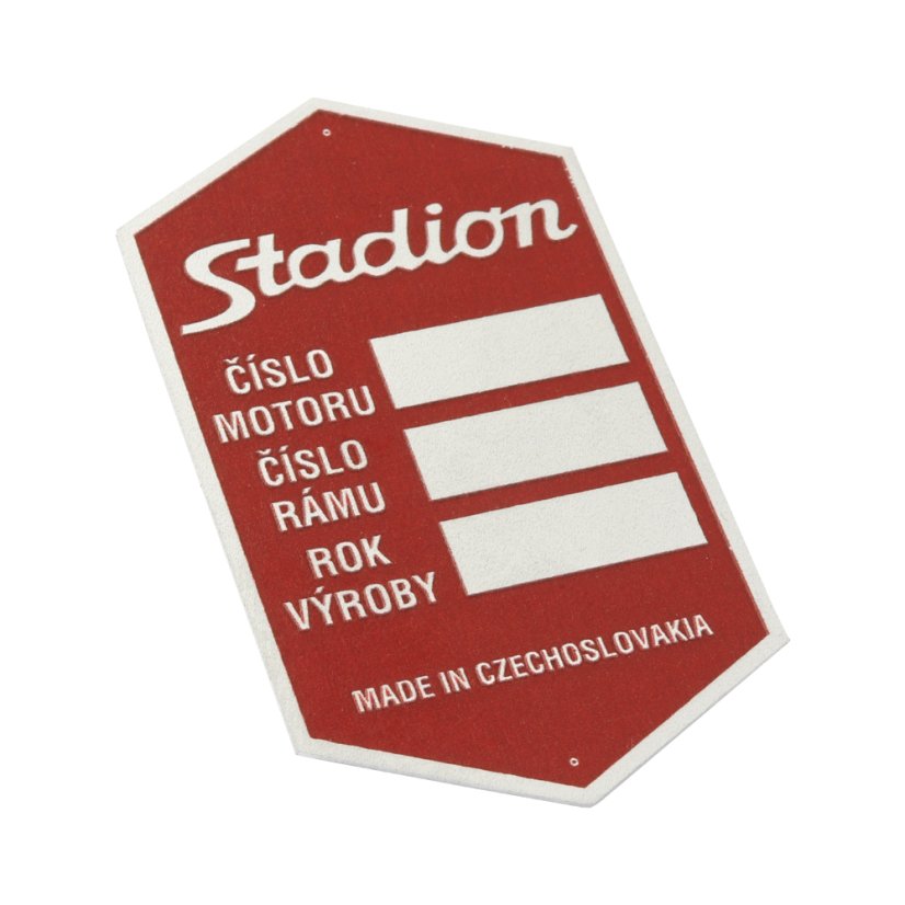 Rahmenschild (geätzt), ROT - Stadion