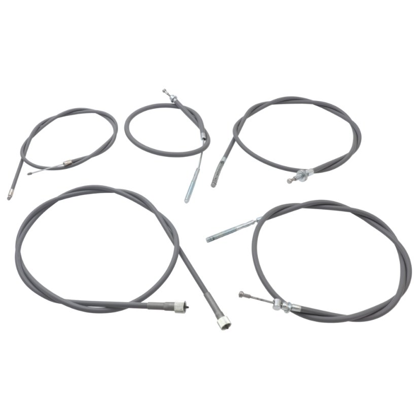 Kompletní sada bowdenů, ŠEDÁ - JAWA 50 typ 20